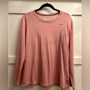 🌶️ Nike Dri-Fit long sleeve pink shirt. Size XL Slim fit.